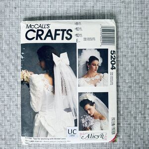 Bridal Veils & Headpieces McCalls Sewing Pattern 5204 Wedding Alicyn Exclusives